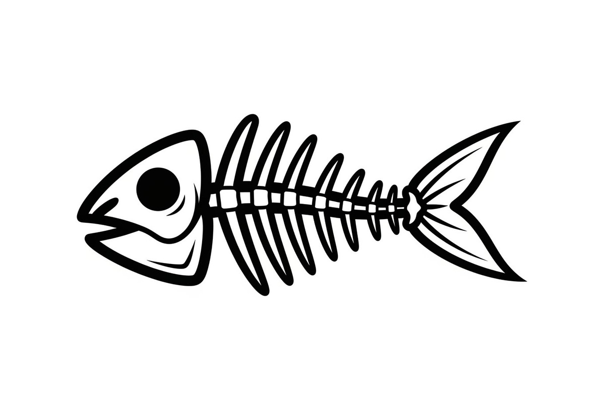 Fish Bone Skeleton Vector Bundle, an Illustration by Designs_River