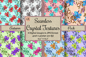 Seamless Floral Crystal Textures, a Pattern Graphic by Arthitecture Home