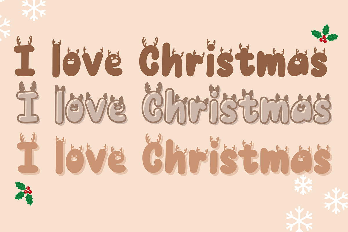 Reindeer font, a Handwritten Font by JJuta (Photo 5 of 6)