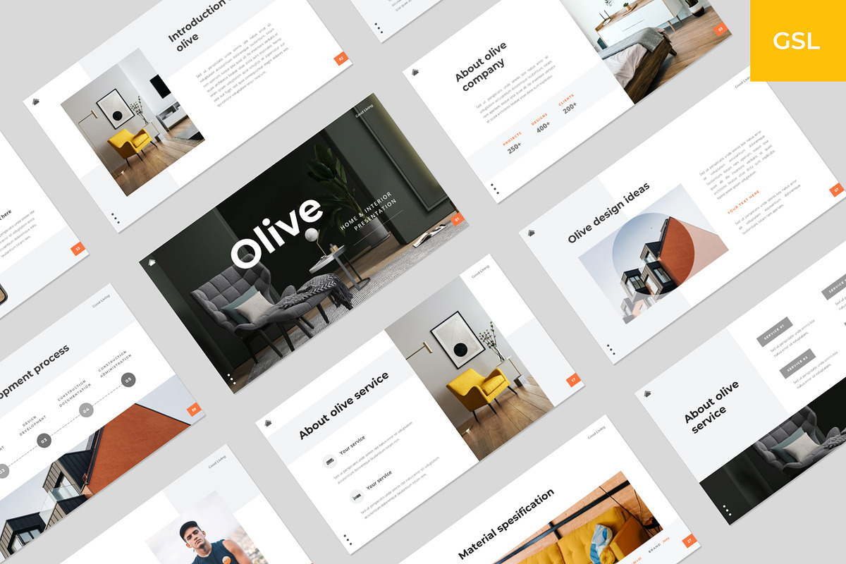 Home & Interior Google Slides, a Presentation Template by BeadyLab (Photo 1 of 6)