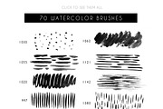 70 Patterns Watercolor Brushes, a Brush Add-On by JuliyArt (Thumbnail 4 of 6)