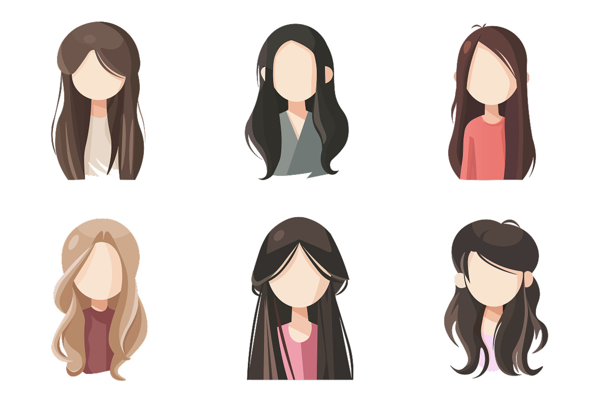 Women Avatar Vector Set, a Person Illustration by InkyQueenArt (Photo 4 of 5)
