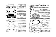 800+ DOODLE ELEMENTS SET, a Templates & Theme by karakotsya (Thumbnail 7 of 24)