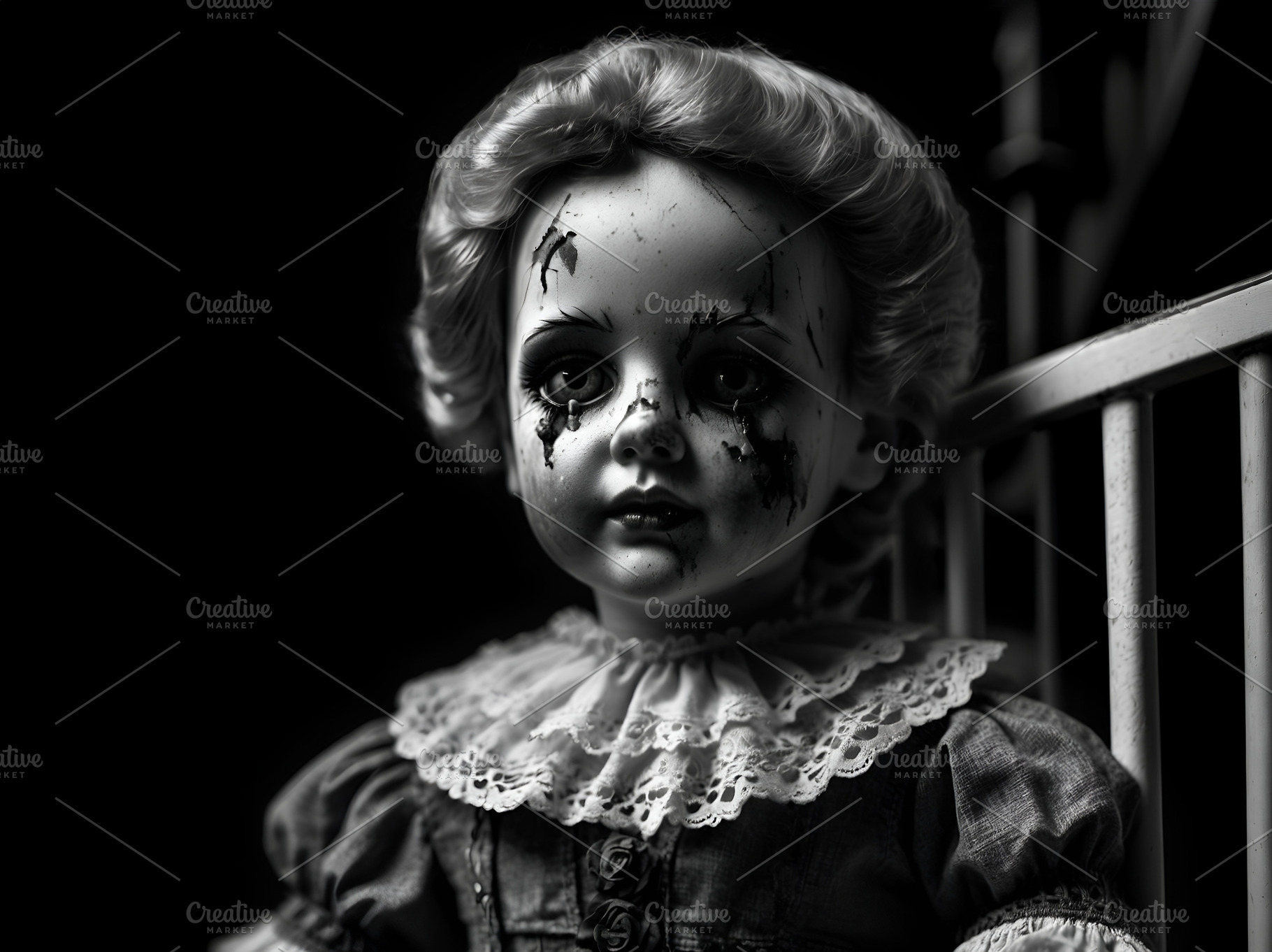 Spooky Doll Evil Haunted Toy, an Abstract Photo by sirylok