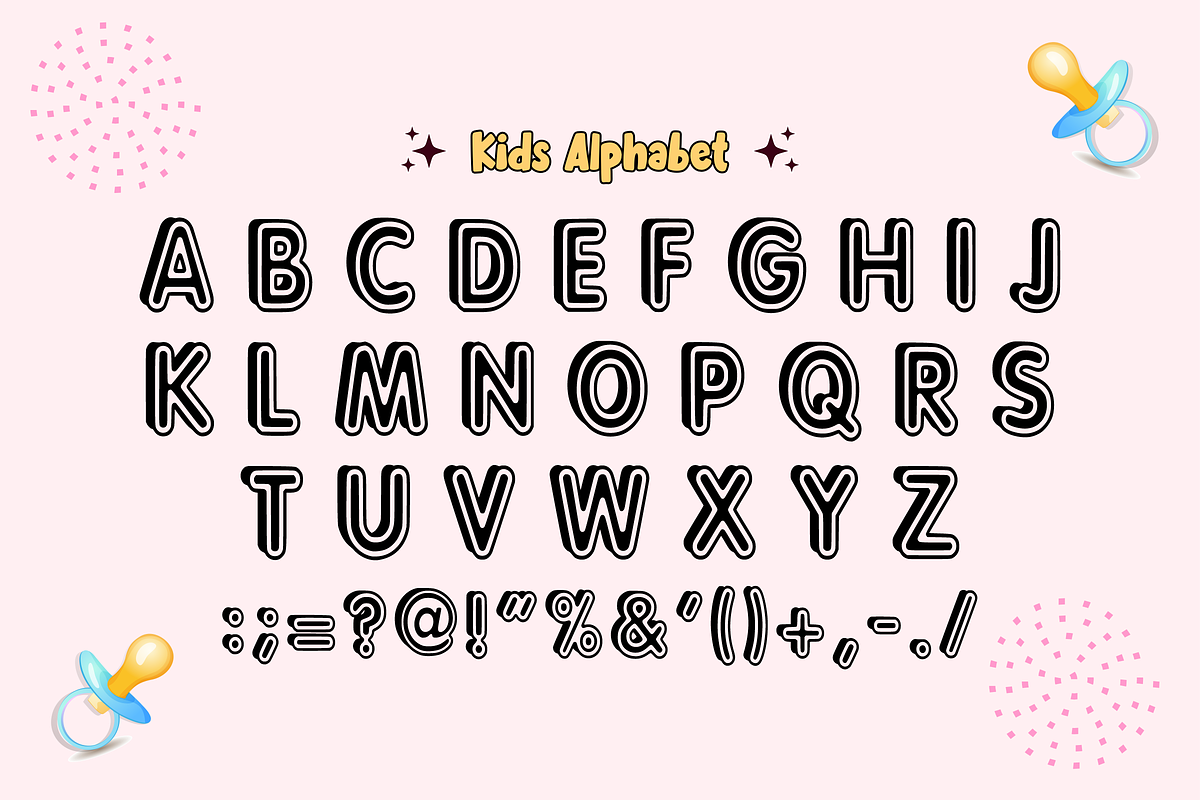 Chubby Baby - Display Font Types, a Font by KiddoGlyphs Studio (Photo 4 of 5)