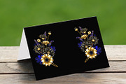 Composition of golden chrysanthemums, a Decorative Illustration by blackmoon9 (Thumbnail 3 of 3)