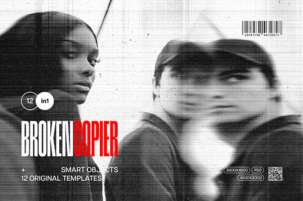 Broken Copier Photo Effects, a Layer Style Add-On by pixelbuddha.net