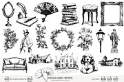 100 line art Victorian Era clip art, an Object Illustration by Poppy Lane Studio (Thumbnail 2 of 13)