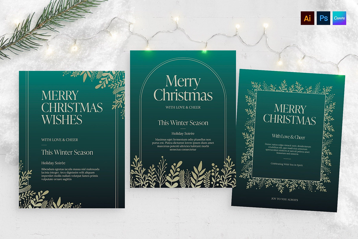 Christmas Poster Templates, a Poster Template by BrandPacks (Photo 2 of 5)