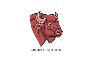 Red Bison Logo, a Branding & Logo Template by Logocreative