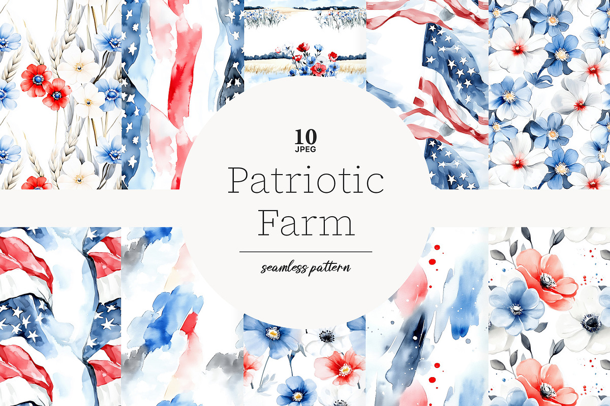 4th of July Paper Pattern | Patrioti, a Pattern Graphic by GlamArtZhanna (Photo 1 of 4)