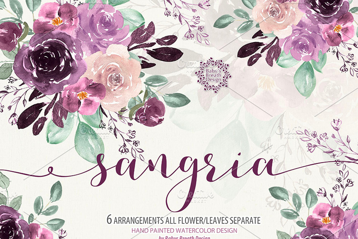 Watercolor Sangria design, an Illustration by Babysbreath/Dandelionery (Photo 2 of 3)