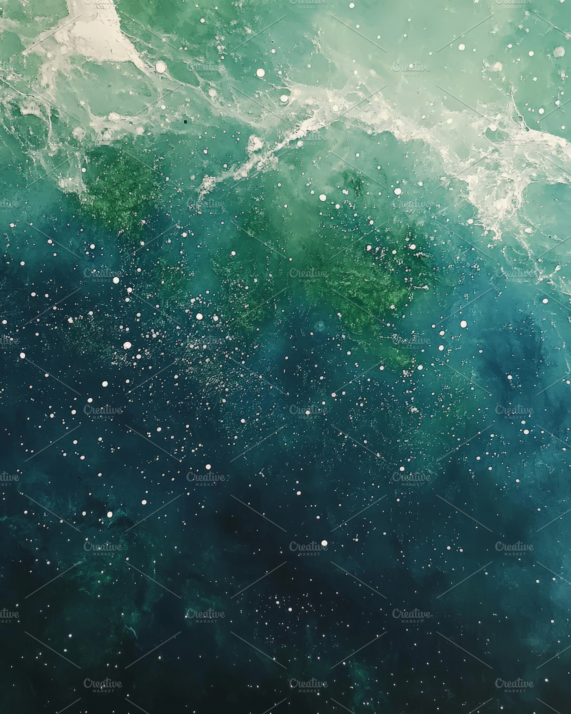 Ocean Cosmos Abstract Painting, an Abstract Photo by Hamza067