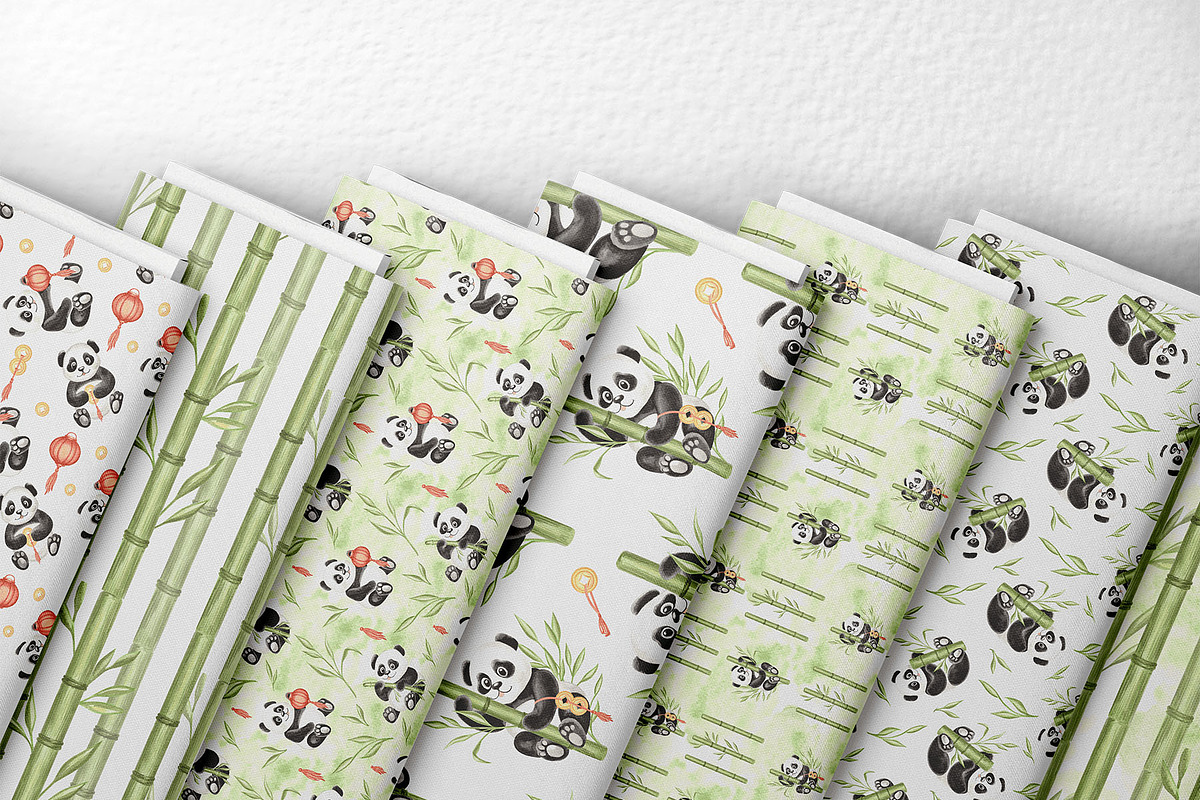 Cute pandas watercolor clipart set, an Animal Illustration by susie-p-art (Photo 13 of 14)