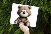 Whimsical Easter Teddy Bear Clipart, a Graphic by Libby Wishes (Thumbnail 7 of 7)