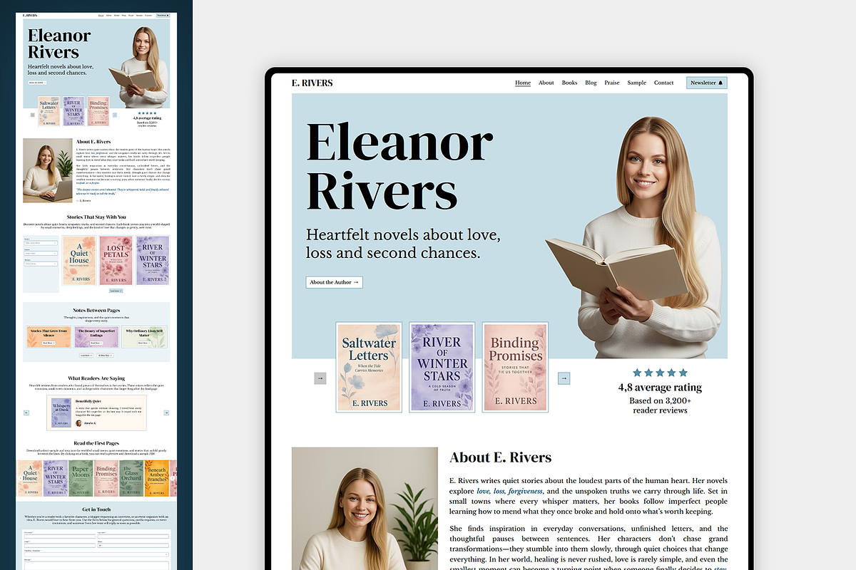 Author - Wix Studio Website, a Wix Template by Kitteeh (Photo 6 of 13)