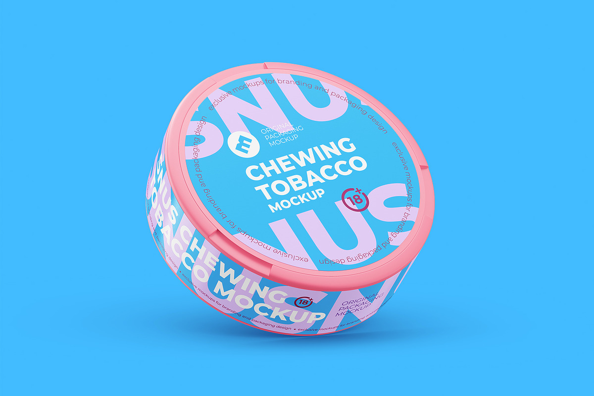 Snus Chewing Tobacco - 4 PSD Mockup, a Packaging Mockup by easymock 2 (Photo 9 of 12)