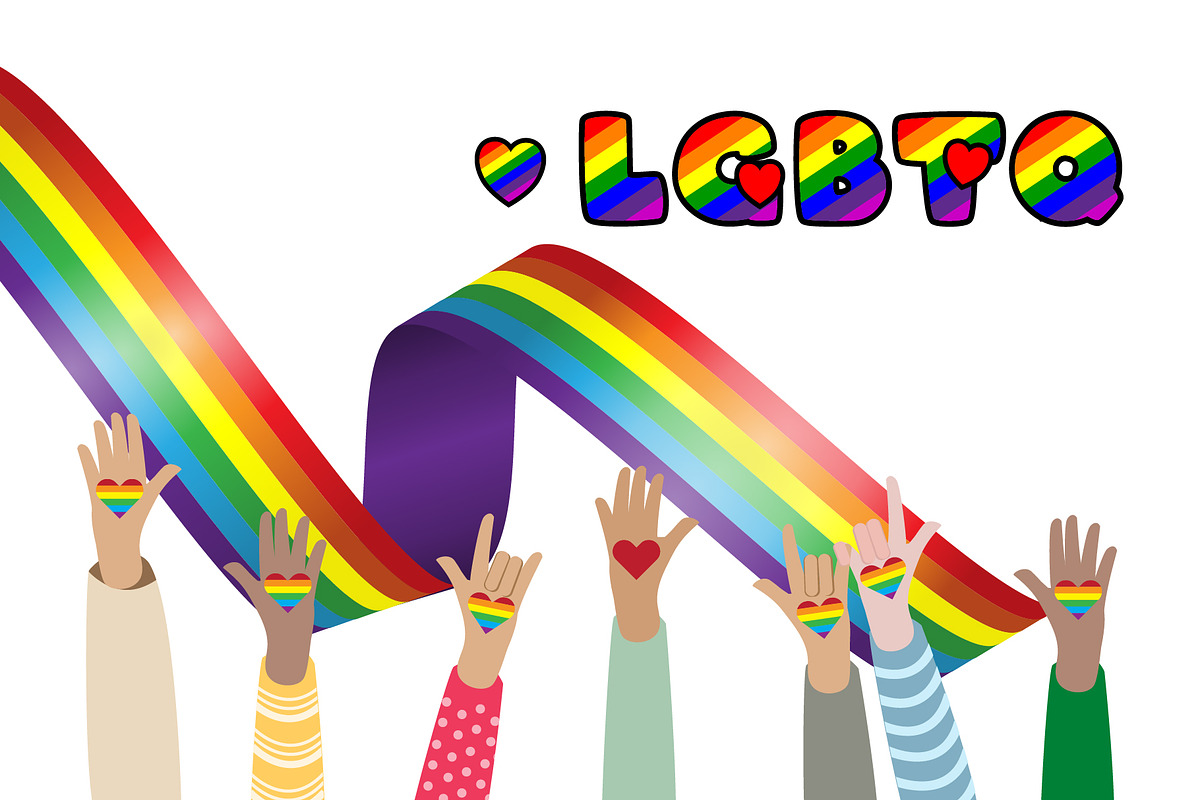 Rainbow Pride Color fonts, a Font by Fox7 By Rattana (Photo 7 of 8)