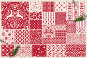 Folk Christmas Seamless Patterns, a Pattern Graphic by Sonulkaster (Thumbnail 2 of 11)