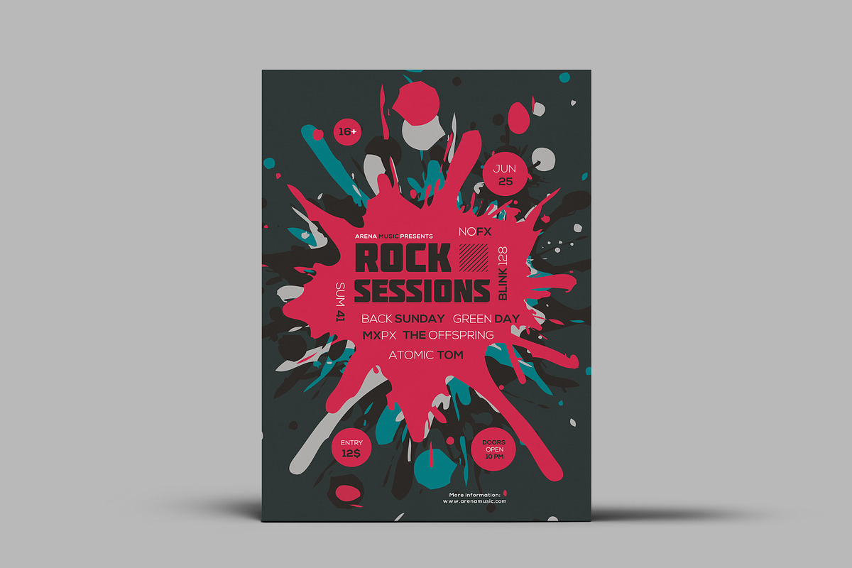 Rock Sessions Flyer, a Flyer Template by Jorge Lima (Photo 2 of 3)