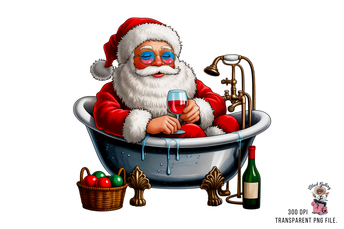 10 PNGs Funny Santa Clipart Bundle, a Graphic by Clipart Bloom (Photo 6 of 17)