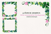 Watercolor clover clipart. Shamrock., a Graphic by NinaBrai (Thumbnail 4 of 5)