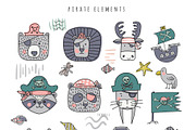 Cute pirate design, an Animal Illustration by kuchuk_design (Thumbnail 4 of 5)