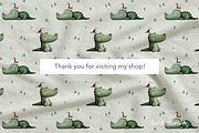 Crocodile Dreams Patterns & Clipart, an Animal Illustration by GoldmoonUA (Thumbnail 5 of 5)