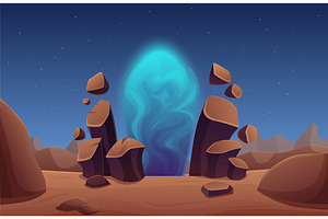 Fantasy portal background. Entrance, an Illustration by Valerie Bodnar