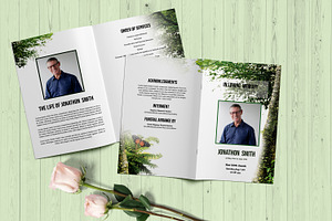 Funeral Program Template, a Brochure Template by Template Shop