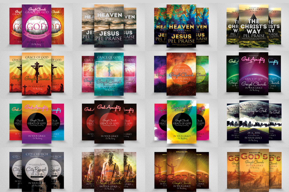 60 Glorious God Church Flyer Bundle, a Flyer Template by Business Flyers (Photo 3 of 6)
