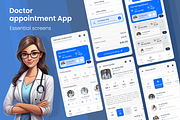 Medical app ui kit + design system, a Websites & App Template by anchor_point_heshan (Thumbnail 3 of 7)