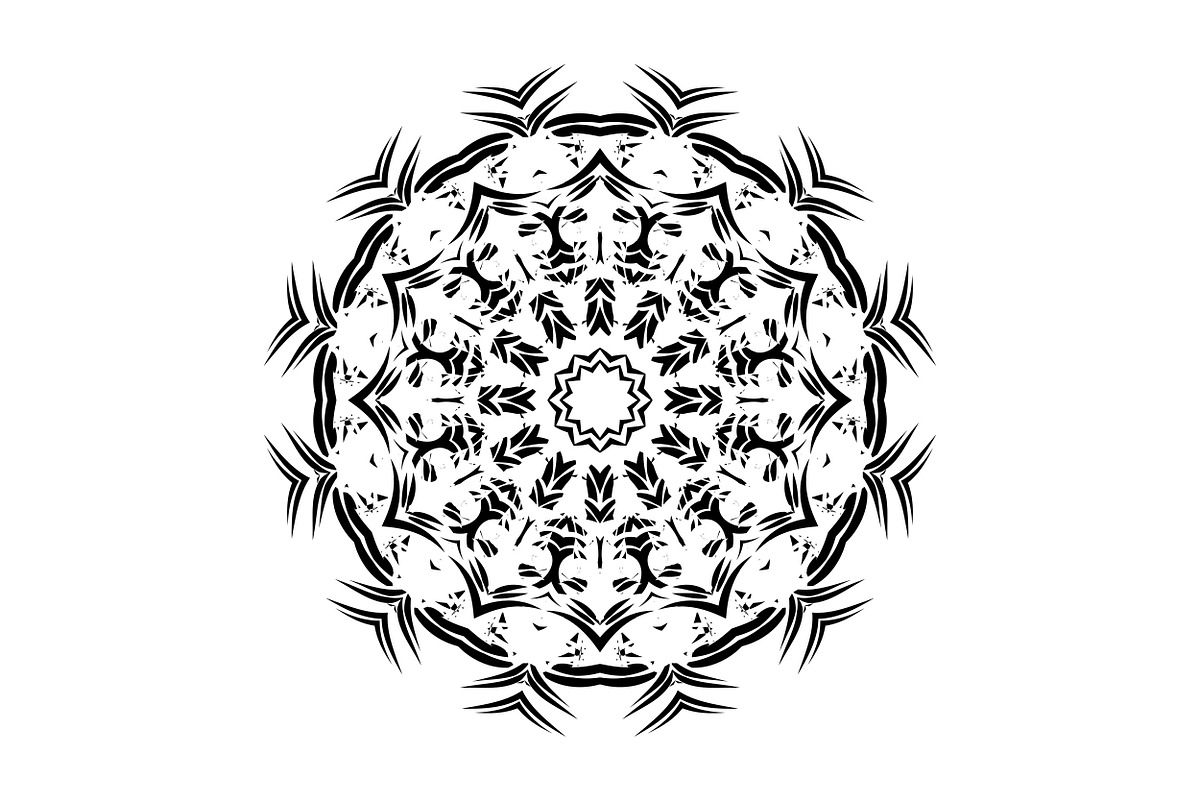 Ornamental Black White Mandala Pack, a Decorative Illustration by NJ Himel (Photo 27 of 103)