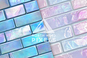 12 Iridescent Bricks Digital Papers, a Pattern Graphic by NorthWindPixels (Thumbnail 4 of 4)