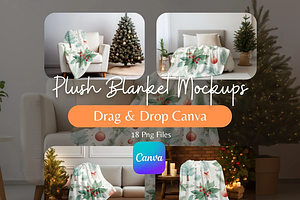 Velveteen Plush Blanket Mockups