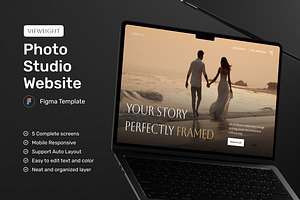 Viewlight - Photo Studio Website, an UI Kit Template by peterdraw