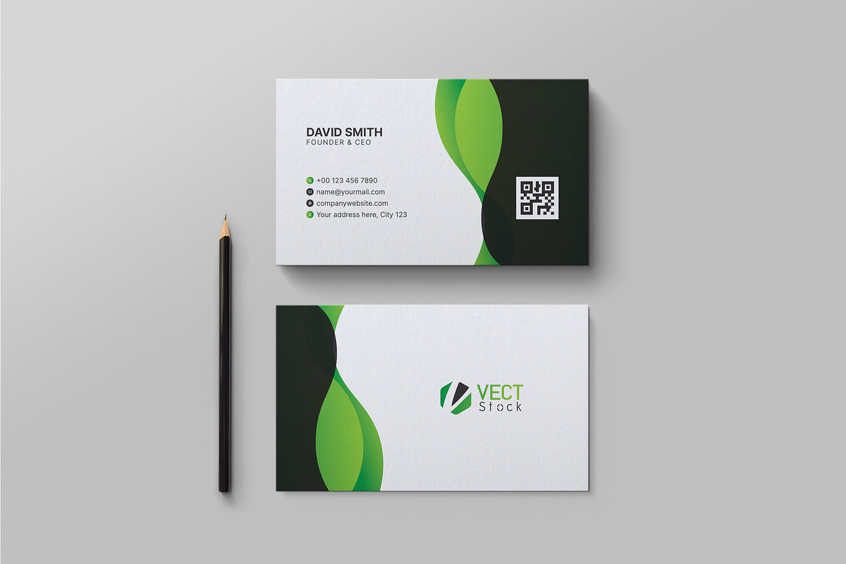 Creative and Modern Business Card, a Business Card Template by VectStock (Photo 3 of 6)