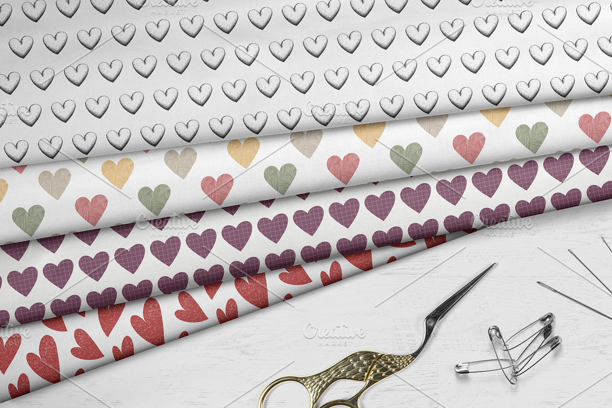 LOVE seamless patterns, a Graphic by Nastya Draws (Photo 5 of 6)
