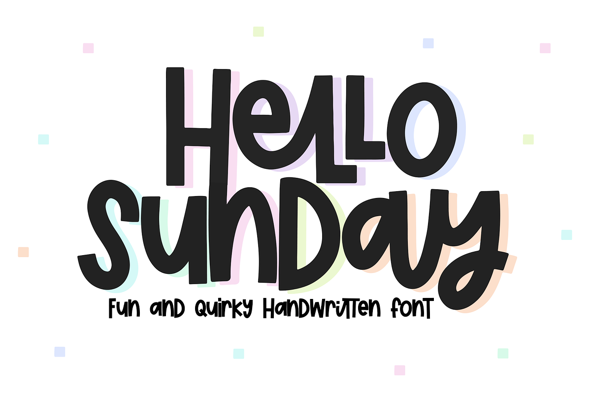 Hello Sunday | Fun Handwritten Font, a Font by KA Designs (Photo 1 of 8)