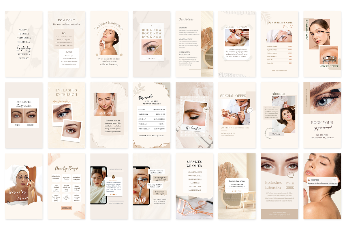 Eye Lashes Instagram Story Templates, a Social Media Template by ShopRShop (Photo 2 of 9)