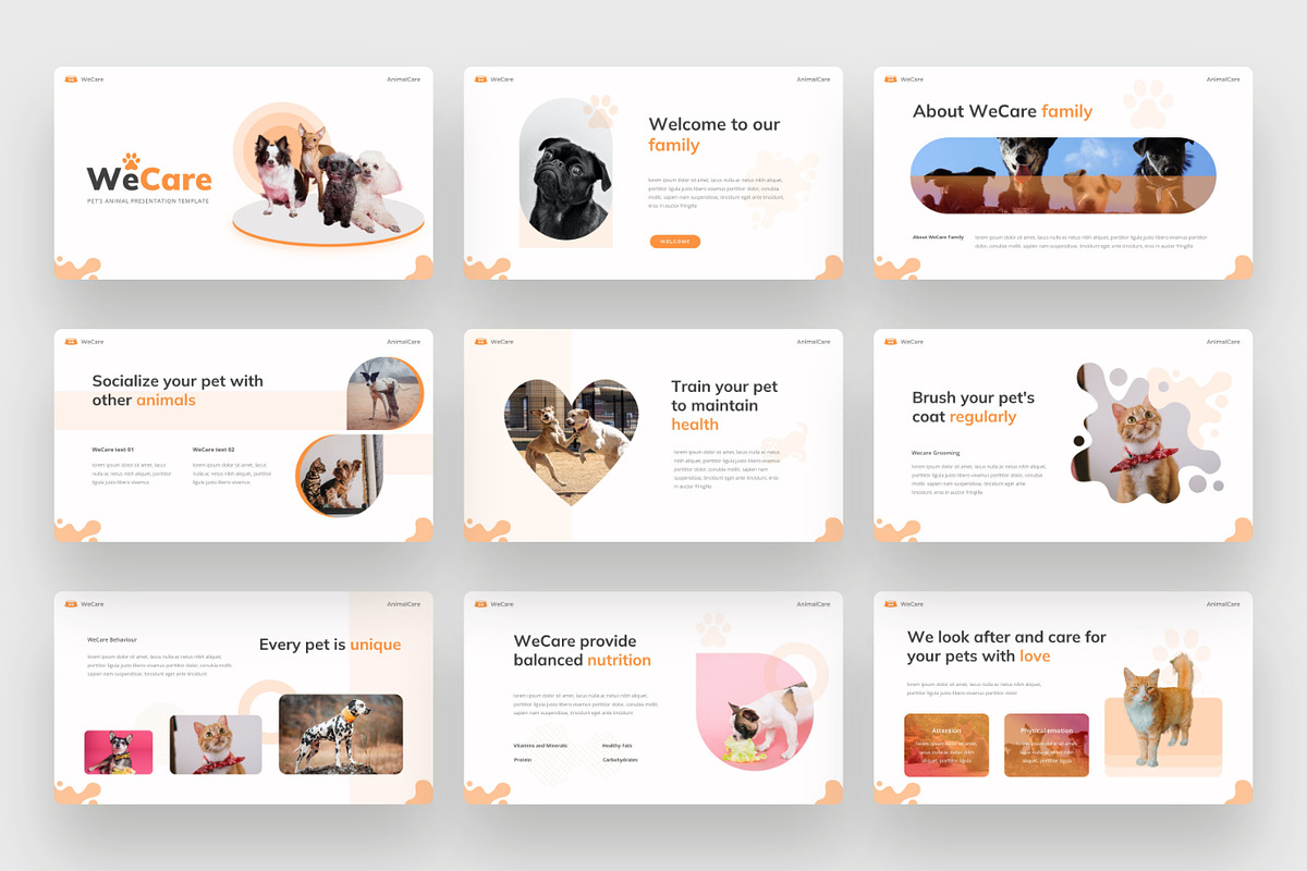 WeCare - Pet's animals PowerPoint, a Presentation Template by BeadyLab (Photo 2 of 6)