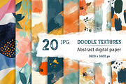 Autumn Abstract Doodle Paper Set, a Texture Graphic by Whimsy Brush Studio (Thumbnail 1 of 6)