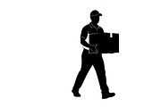 Delivery Driver Silhouette Pack, an Illustration by Amazin_art (Thumbnail 13 of 26)