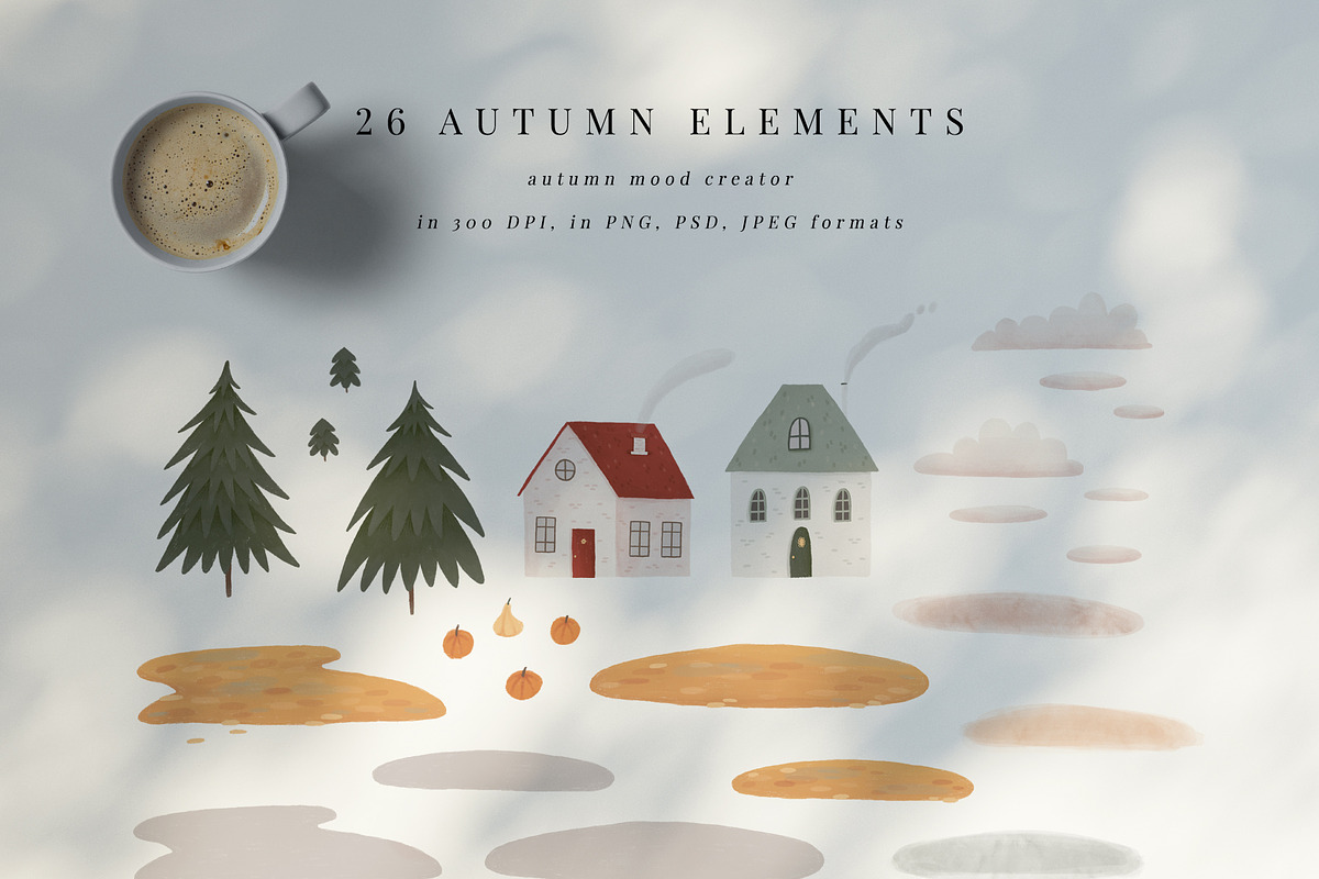 Autumn friends: cozy & cute clip art, an Animal Illustration by Cute Atelier (Photo 8 of 12)
