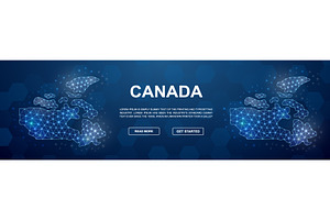 Canada Polygonal Promotion Banner