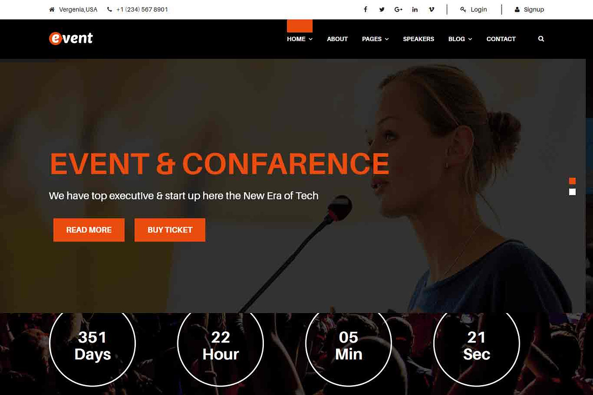 Event Html 5 Template, a HTML Template by CreativeGigs (Photo 2 of 4)