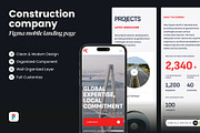 Modern Landing Page for Construction, a Websites & App Template by SLAB! Design (Thumbnail 1 of 4)