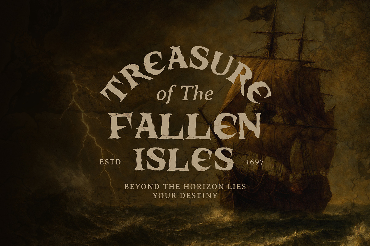 Fierce Pirates - Rugged Serif Font, a Serif Font by Imoodev (Photo 2 of 7)