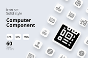 Computer Component Simple Solid Icon, a Solid Icon by TRDesignCreativeStud (Thumbnail 1 of 4)
