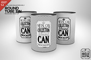 Round Tube Tin Packaging Mockup, a Cups & Container Mockup by INCDesign (Thumbnail 1 of 5)